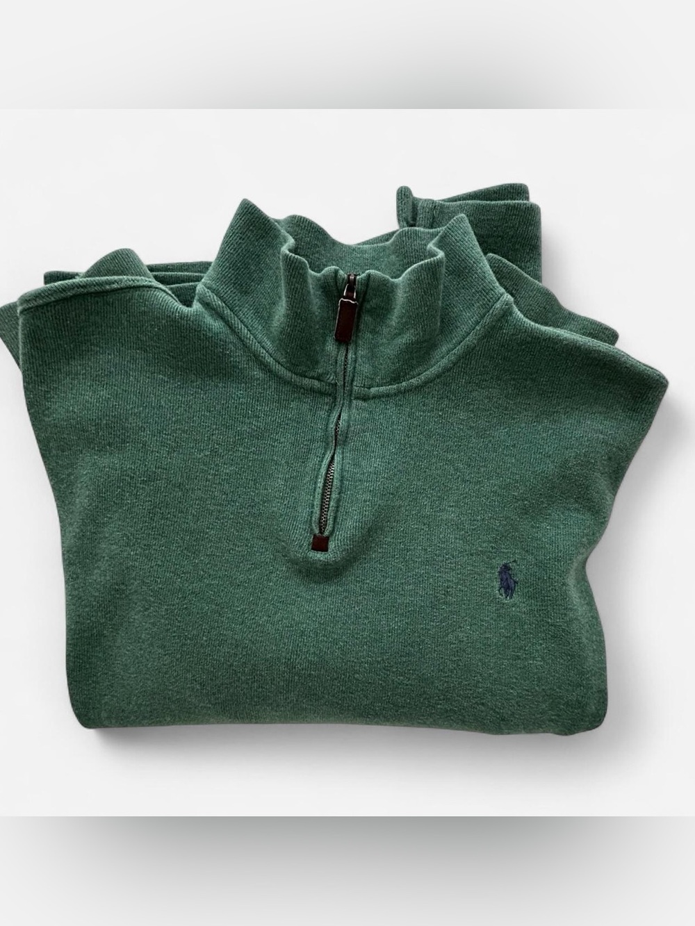 Polo by Ralph Lauren Green Half-Zip Sweater XL